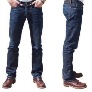 Gustin Slim Fit Raw Selvedge Denim Jeans True Indigo Size 32